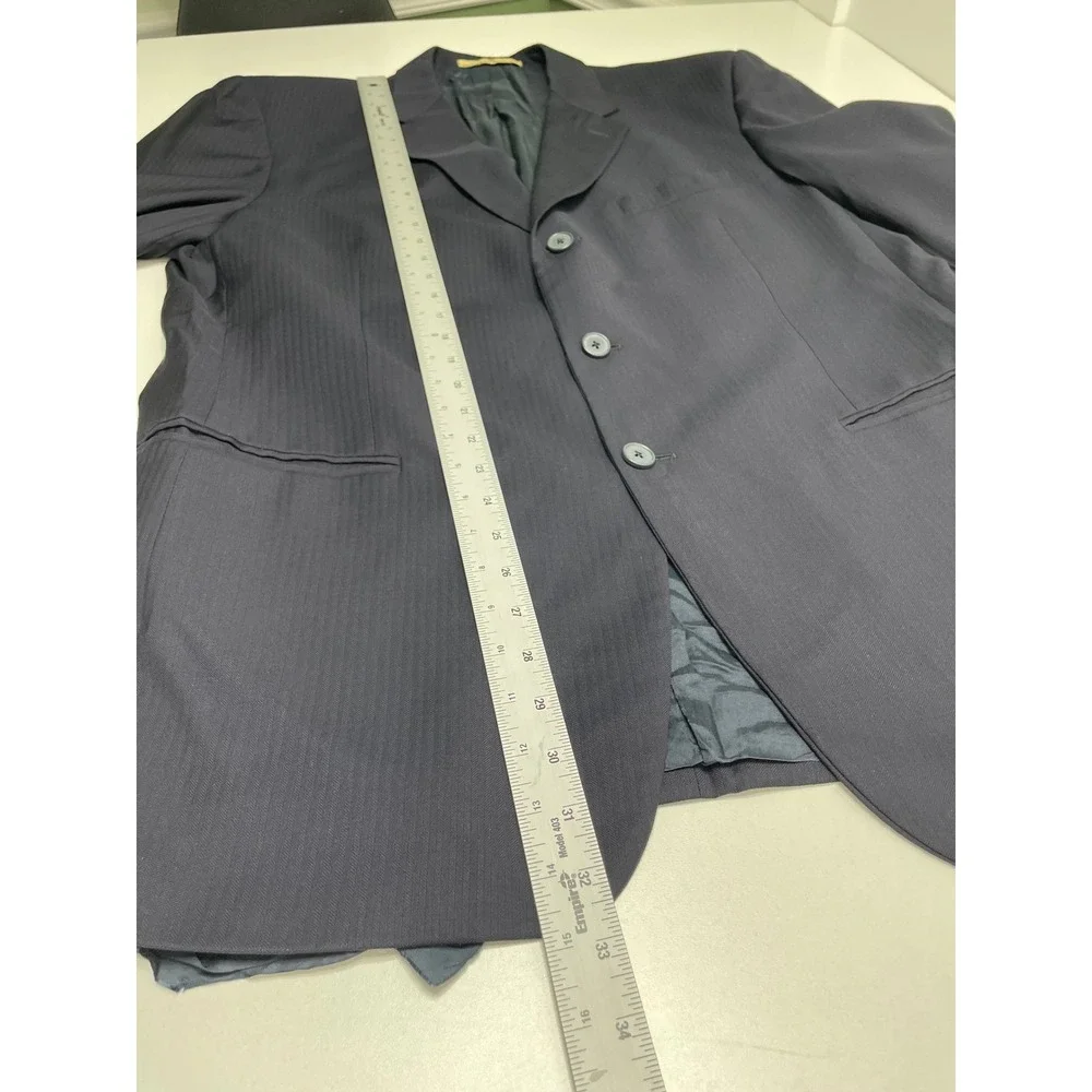 Joseph Abboud Navy Blue Men's Wool Blazer Suit Jacket Formal Business Career 42R